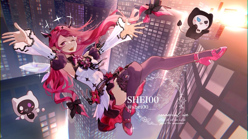 irys, bloom, and gloom (hololive and 1 more) drawn by shei00
