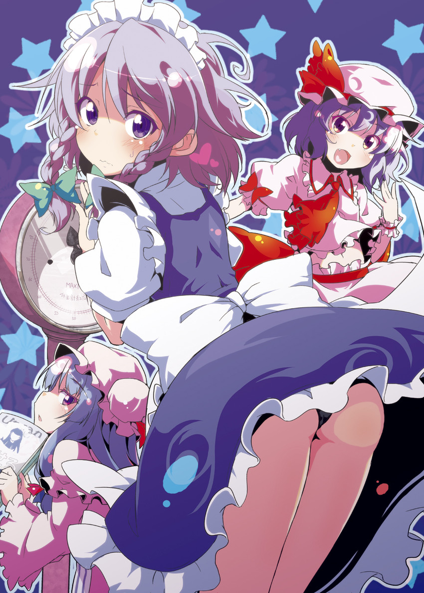 remilia scarlet, izayoi sakuya, and patchouli knowledge (touhou) drawn by sw_(taco)