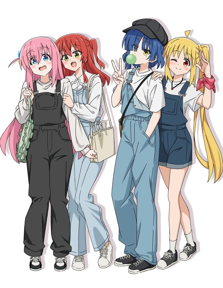gotoh hitori, kita ikuyo, ijichi nijika, and yamada ryo (bocchi the rock!) drawn by kanata_mako