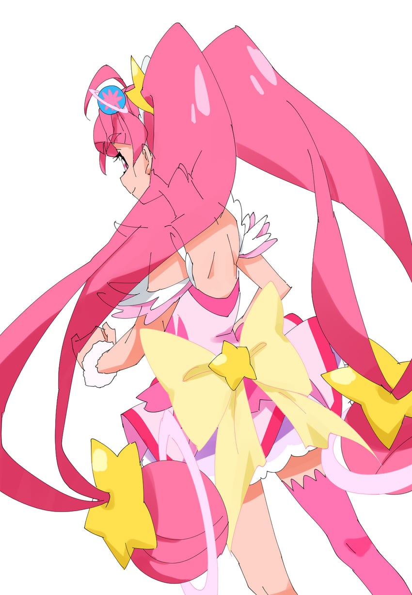 hoshina hikaru and cure star (precure and 1 more) drawn by tanabe_(fueisei)