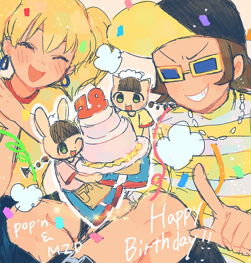 mimi, nyami, mzd, and poet (bemani and 1 more) drawn by pikara