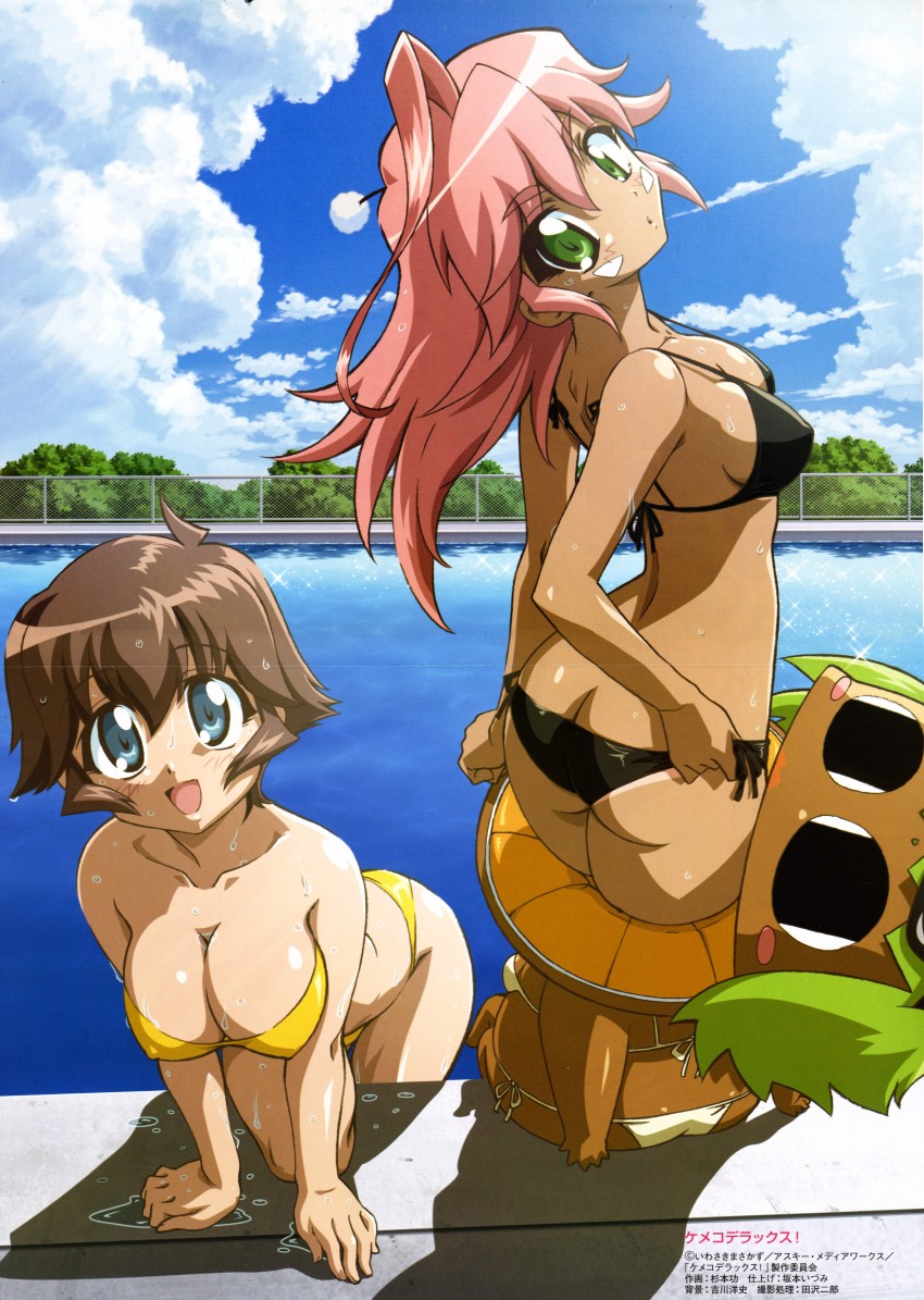 mm, kemeko, and makihara izumi (kemeko deluxe) drawn by sugimoto_isao