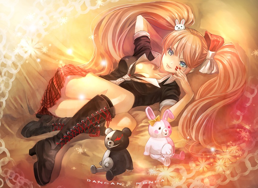 enoshima junko (danganronpa and 1 more) drawn by raka_(usagi_quest)