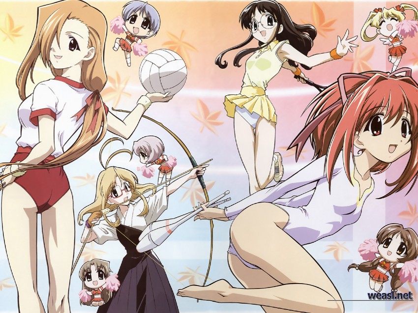 ichimonji mutsuki, ninomai kisaragi, gokajou satsuki, sanzen'in yayoi, nanakorobi fumitsuki, and 2 more (happy lesson)