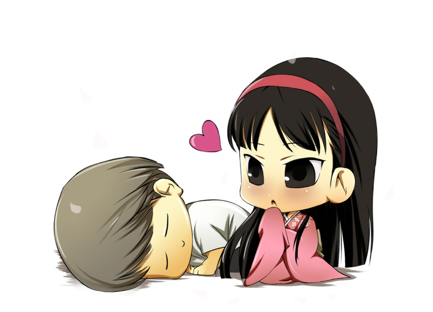narukami yu and amagi yukiko (persona and 1 more) drawn by oglee
