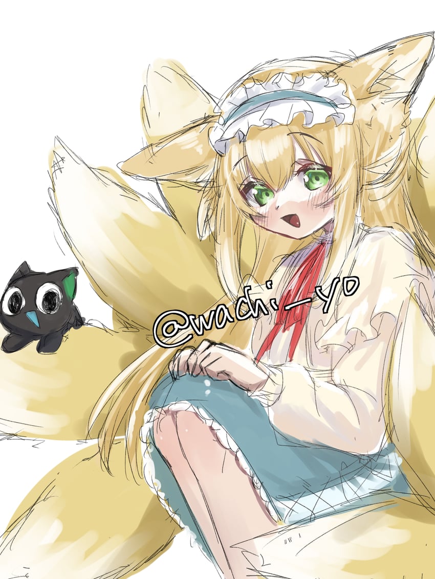suzuran and luo xiaohei (arknights and 1 more) drawn by wachi_(wachi_yo)