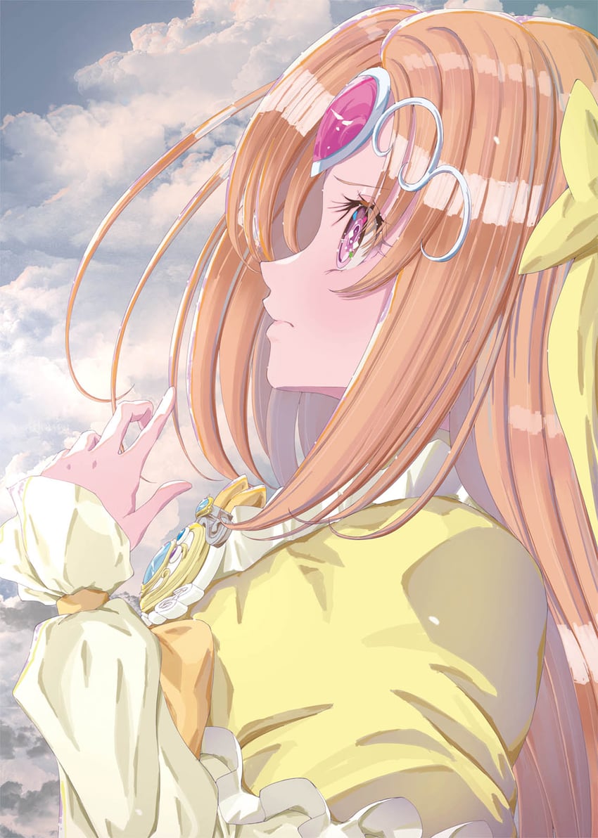 shirabe ako and cure muse (precure and 1 more) drawn by aikawa_yousuke