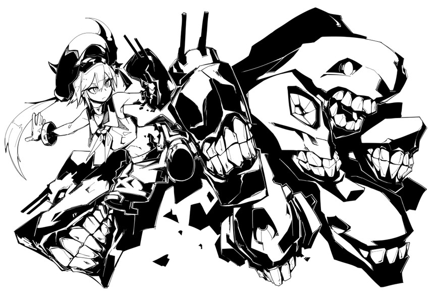 i-class destroyer, destroyer princess, ha-class destroyer, ro-class destroyer, and ni-class destroyer (kantai collection) drawn by deel_(rkeg)