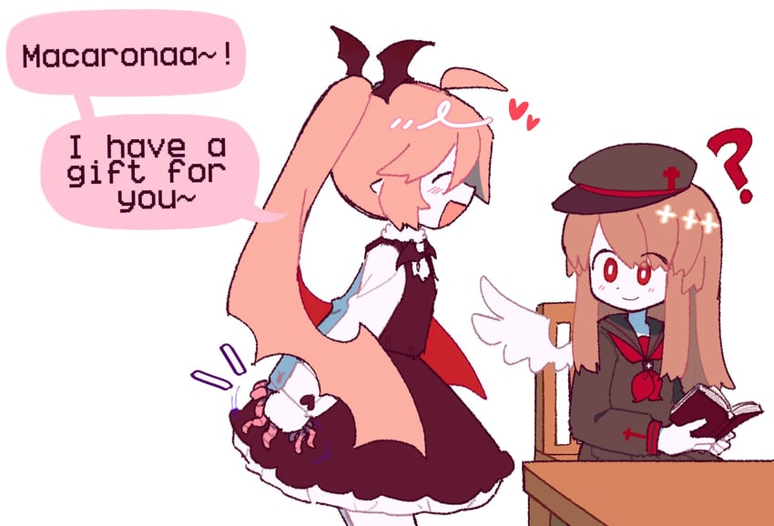 rawberry preserves and macarona (funamusea and 1 more) drawn by pipiikki