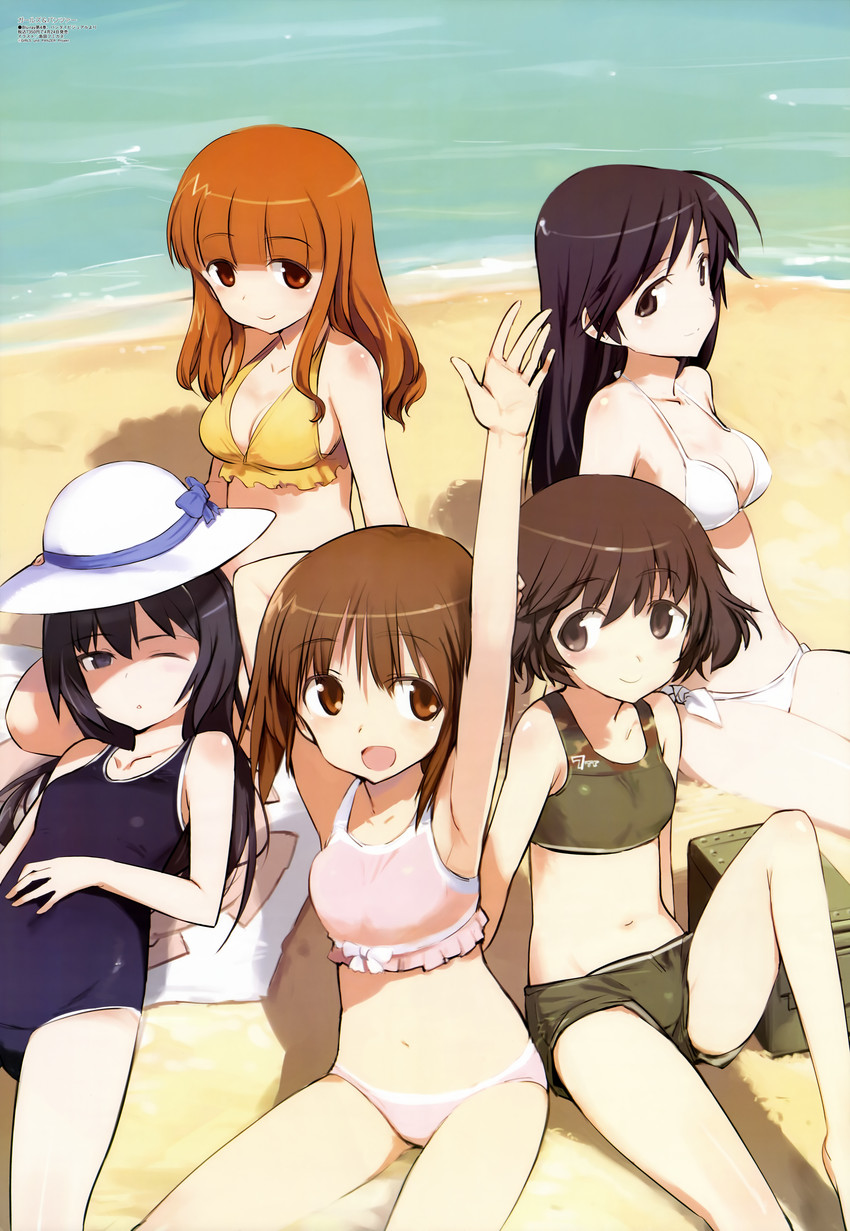 nishizumi miho, akiyama yukari, takebe saori, reizei mako, and isuzu hana (girls und panzer and 1 more) drawn by shimada_fumikane