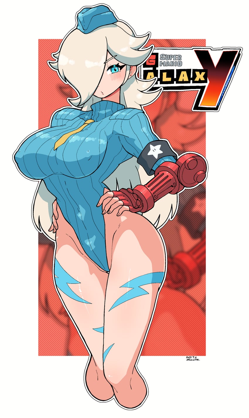 cammy white and rosalina (street fighter and 3 more) drawn by omura_zojiki