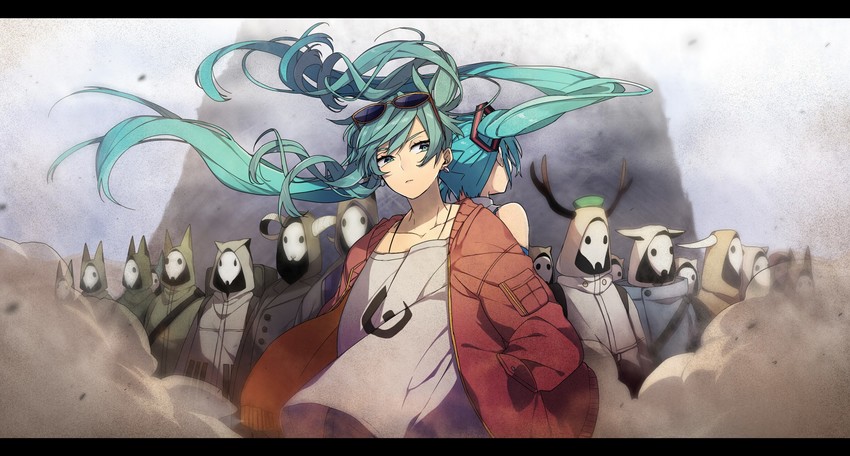 hatsune miku (vocaloid and 1 more) drawn by sogawa