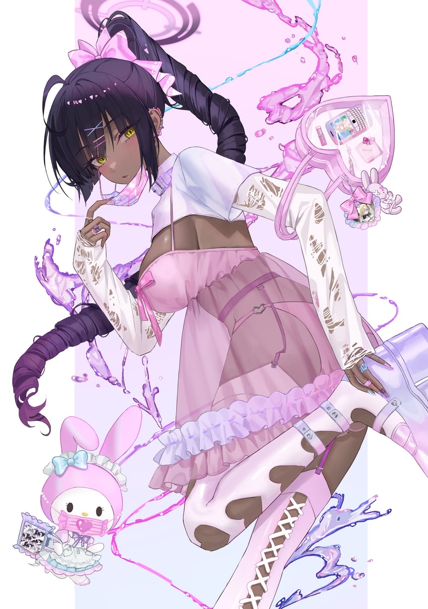 karin and my melody (blue archive and 2 more) drawn by shupami