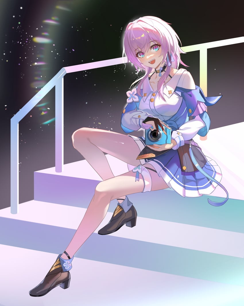 march 7th (honkai and 1 more) drawn by lingdu_han