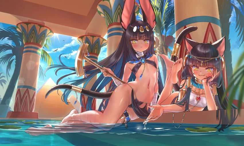 anubis and bastet (original and 1 more) drawn by komiya_nigi