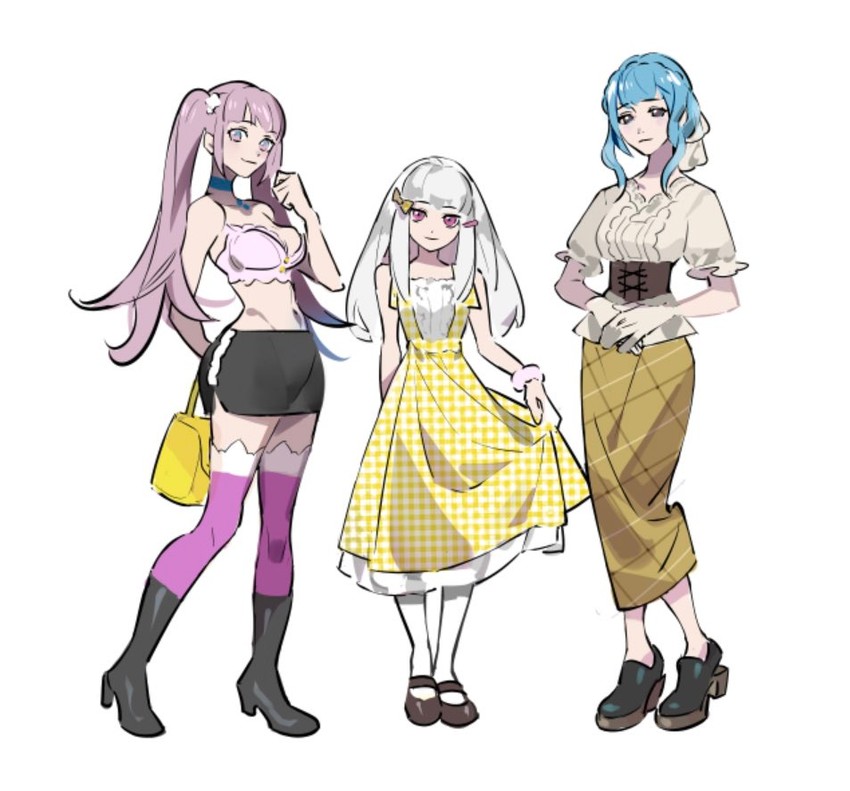 hilda valentine goneril, lysithea von ordelia, and marianne von edmund (fire emblem and 1 more) drawn by comfeer