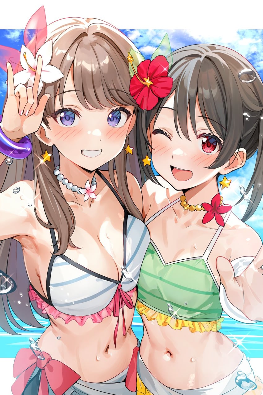 yazawa nico and fujishima megumi (love live! and 2 more) drawn by shiitake_taishi