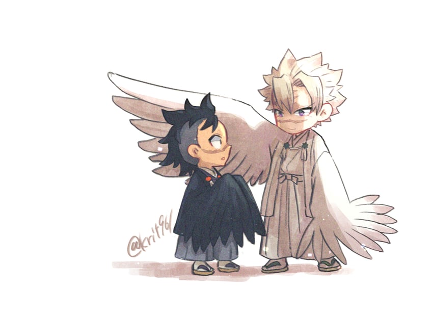 shinazugawa sanemi and shinazugawa genya (kimetsu no yaiba) drawn by krit