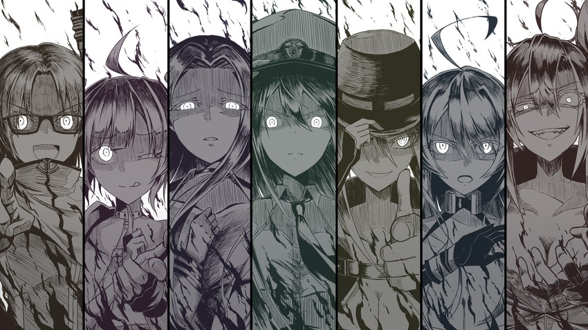 enterprise, cleveland, helena, yorktown, san diego, and 2 more (azur lane) drawn by parka_(summersketch)