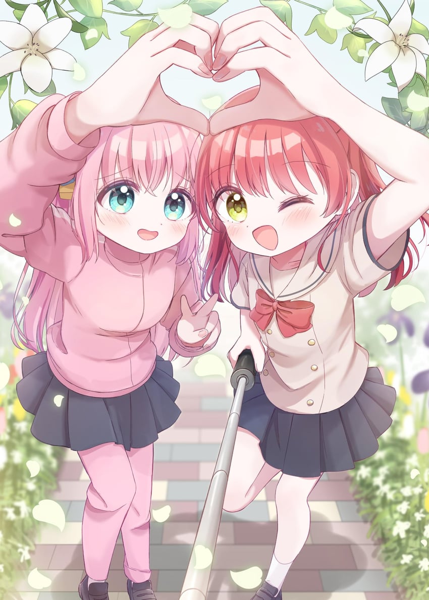 gotoh hitori and kita ikuyo (bocchi the rock!) drawn by haruiroha