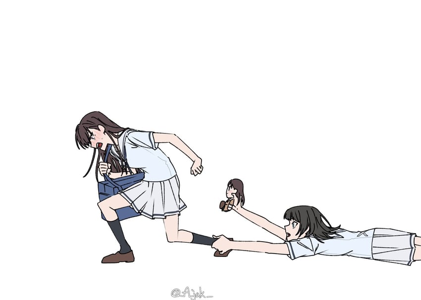 shiina taki and yahata umiri (bang dream! and 1 more) drawn by a_jak