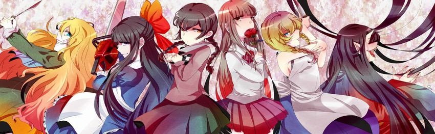 madotsuki, ib, mary, viola, and aya drevis (yume nikki and 4 more) drawn by hatinoyu