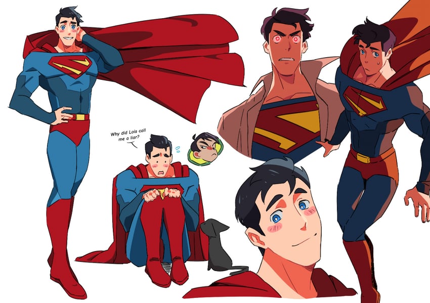 superman, clark kent, and lois lane (dc comics and 2 more) drawn by 38sr