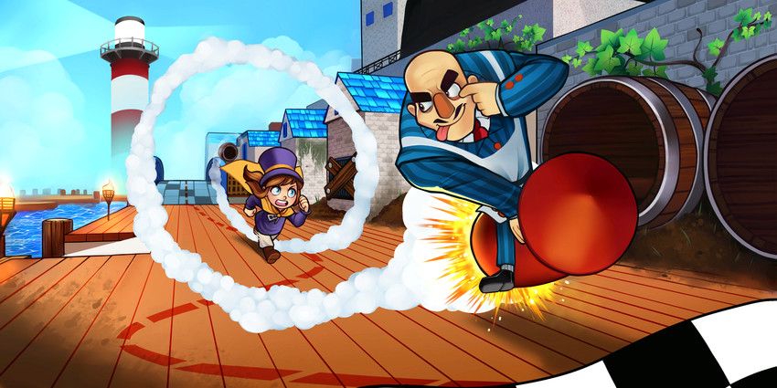 hat kid and mafia (a hat in time) drawn by jenna_brown