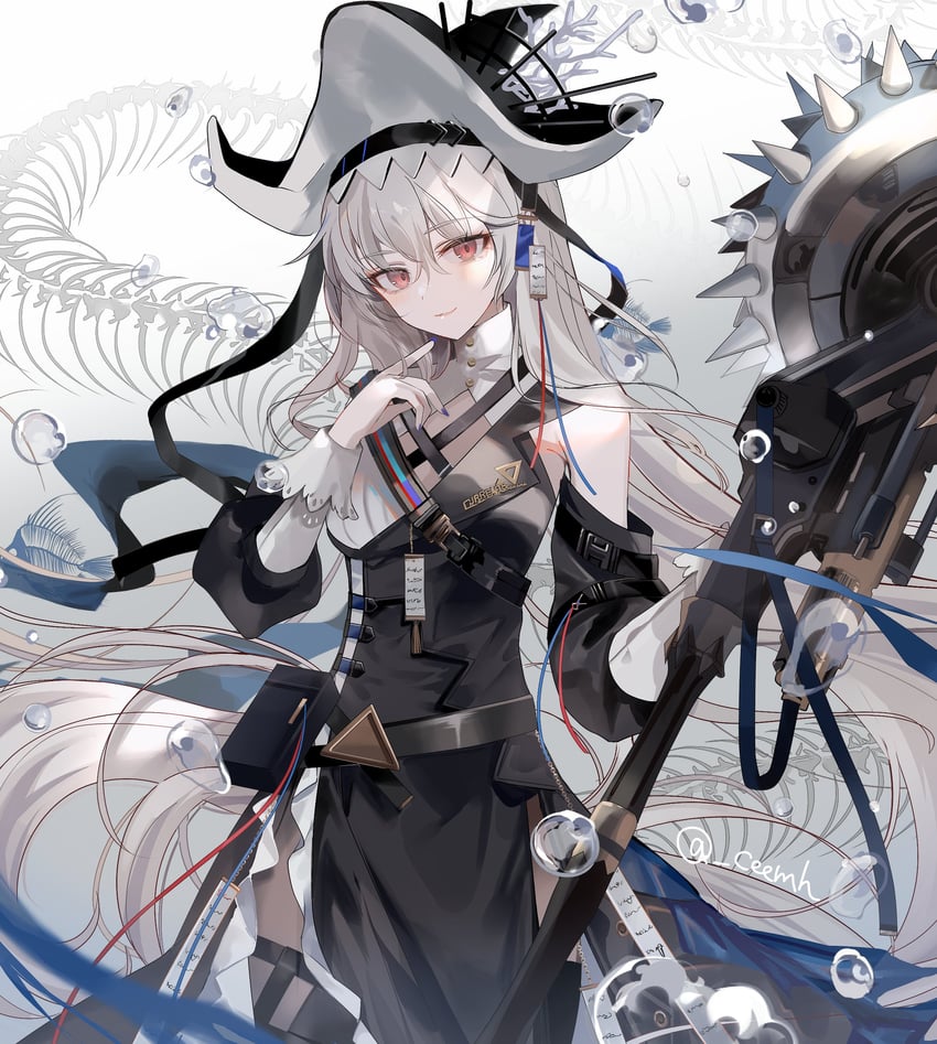 specter and specter the unchained (arknights) drawn by chiemo_(xcem)