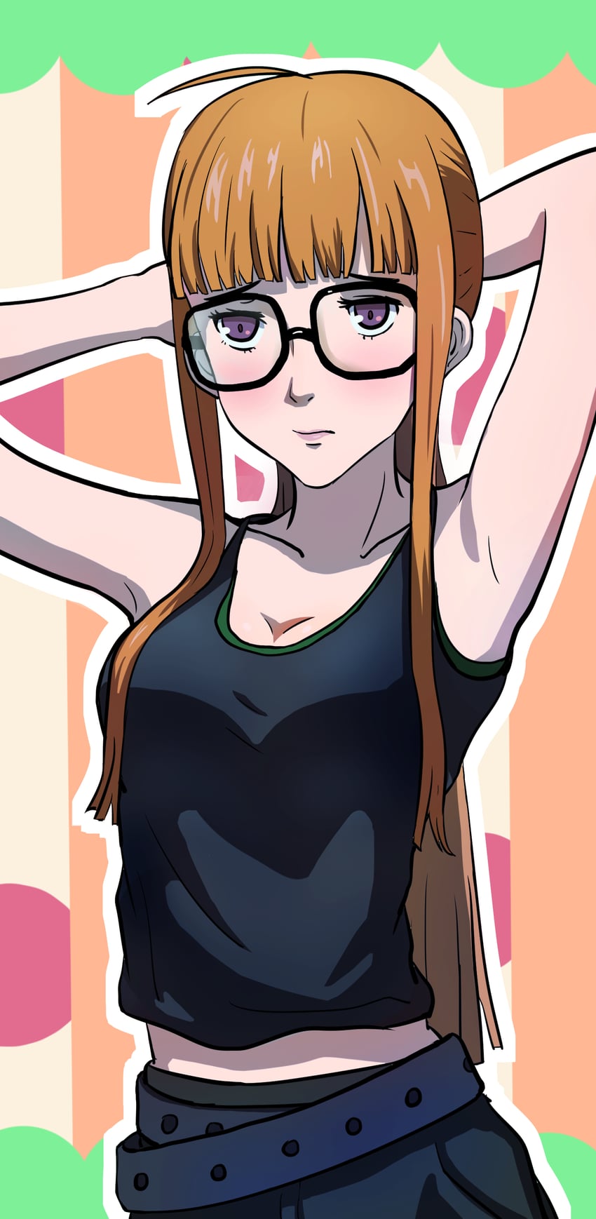 sakura futaba (persona and 1 more) drawn by hwsushi233