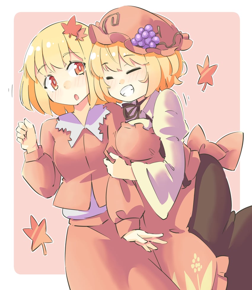 aki minoriko and aki shizuha (touhou) drawn by arnest