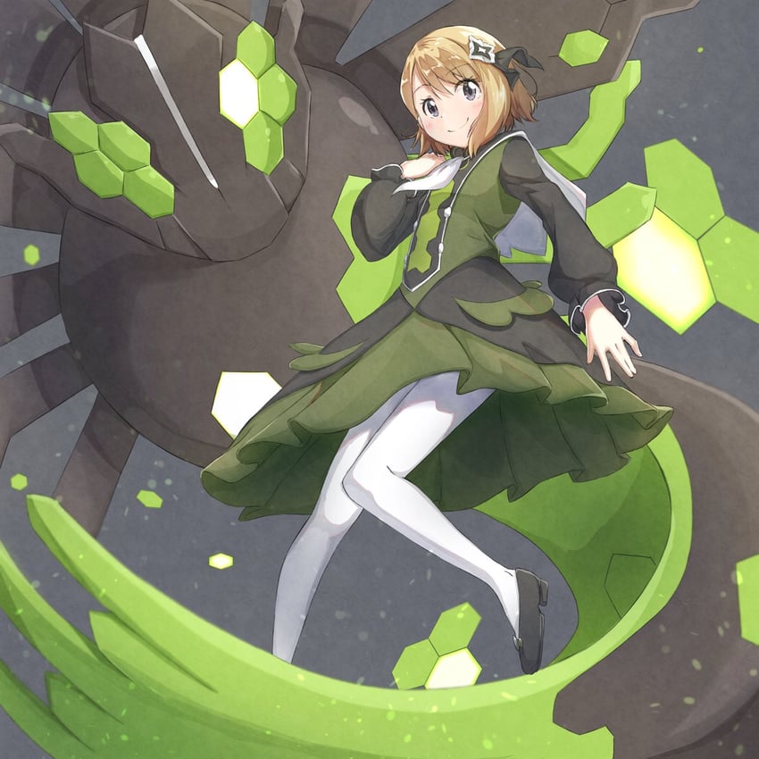 serena and zygarde (pokemon and 1 more) drawn by negimiso1989