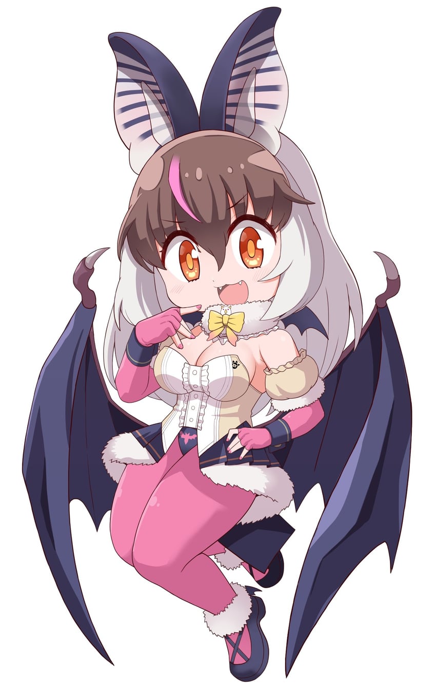 brown long-eared bat (kemono friends and 1 more) drawn by rakugaki_arai