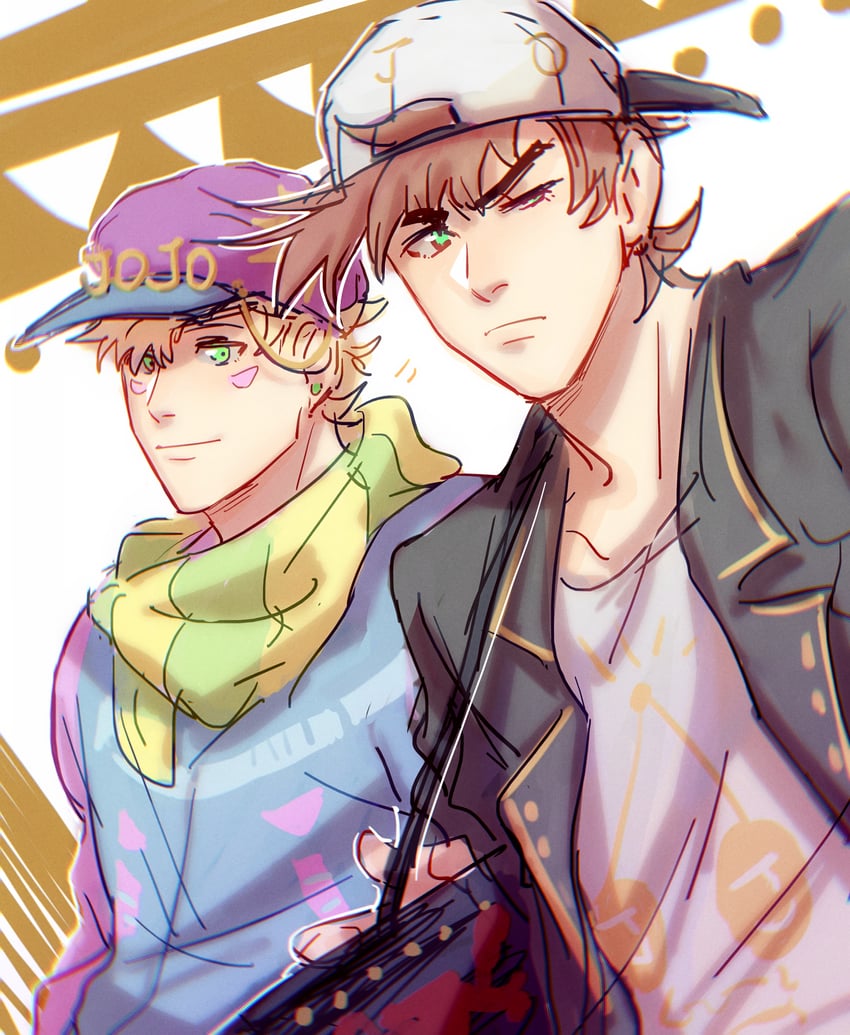 joseph joestar and caesar anthonio zeppeli (jojo no kimyou na bouken and 1 more) drawn by yanglao_paopaoren