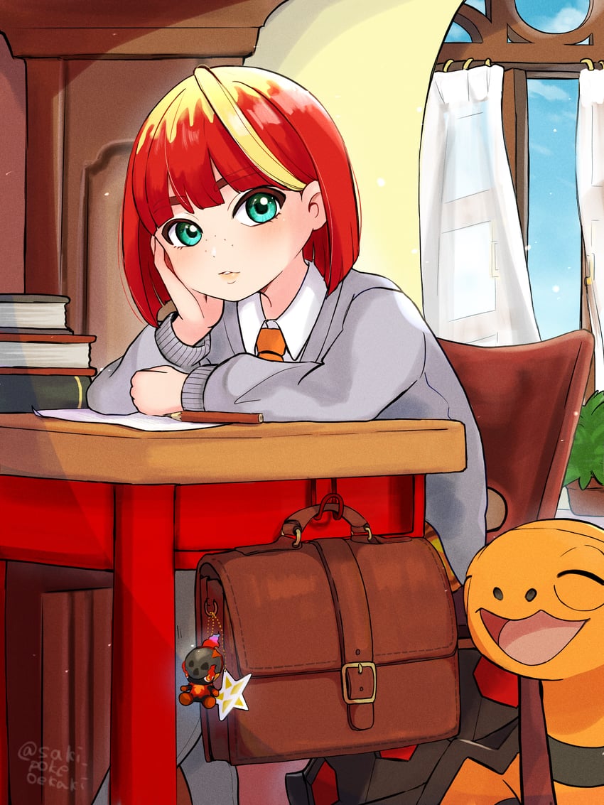 mela and torkoal (pokemon and 1 more) drawn by saki_pokeoekaki