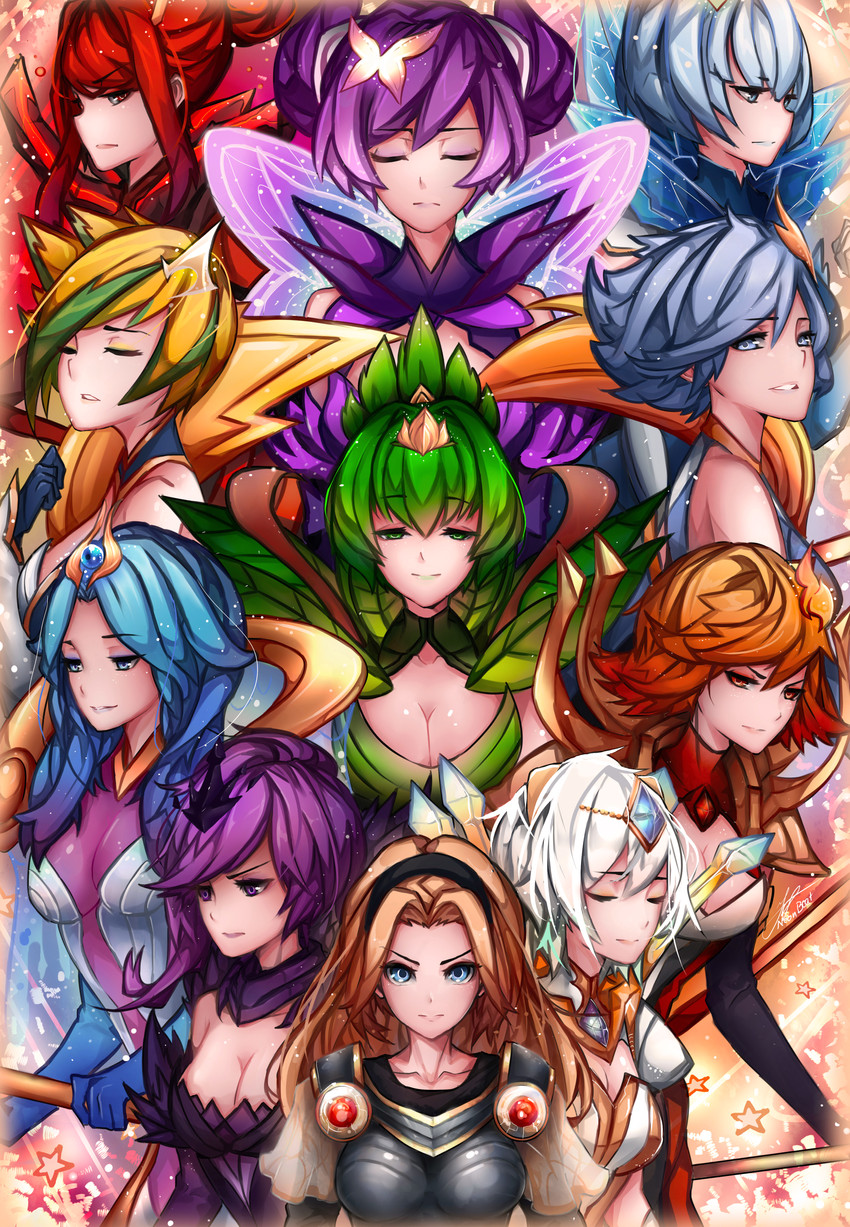 lux, elementalist lux, dark elementalist lux, light elementalist lux, fire elementalist lux, and 7 more (league of legends) drawn by neonbeat