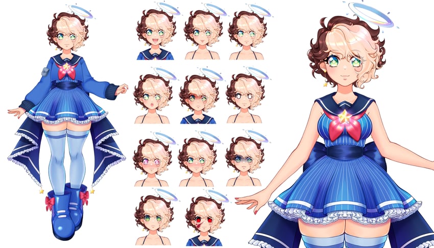 rainy rentyn (indie virtual youtuber) drawn by krimchii