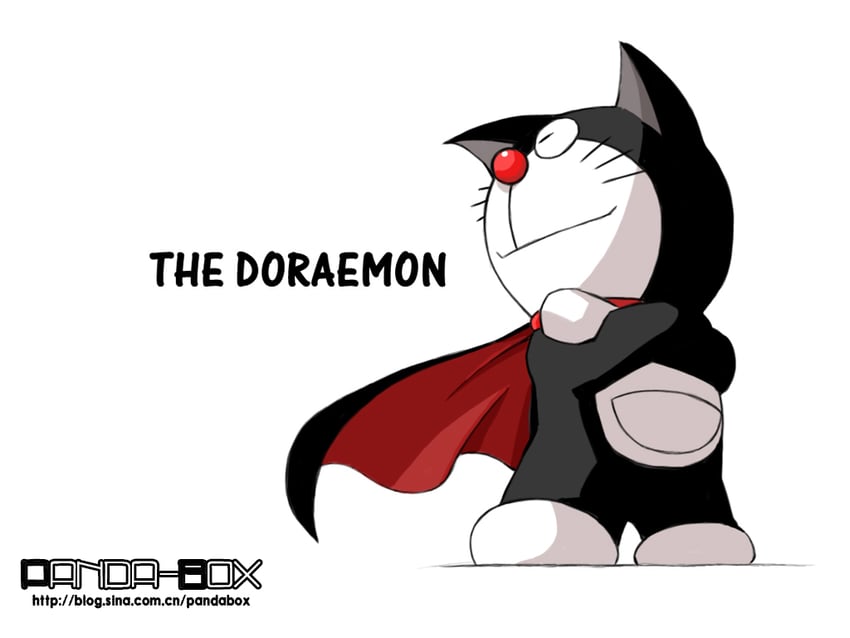 doraemon and batman (dc comics and 2 more) drawn by pandabox