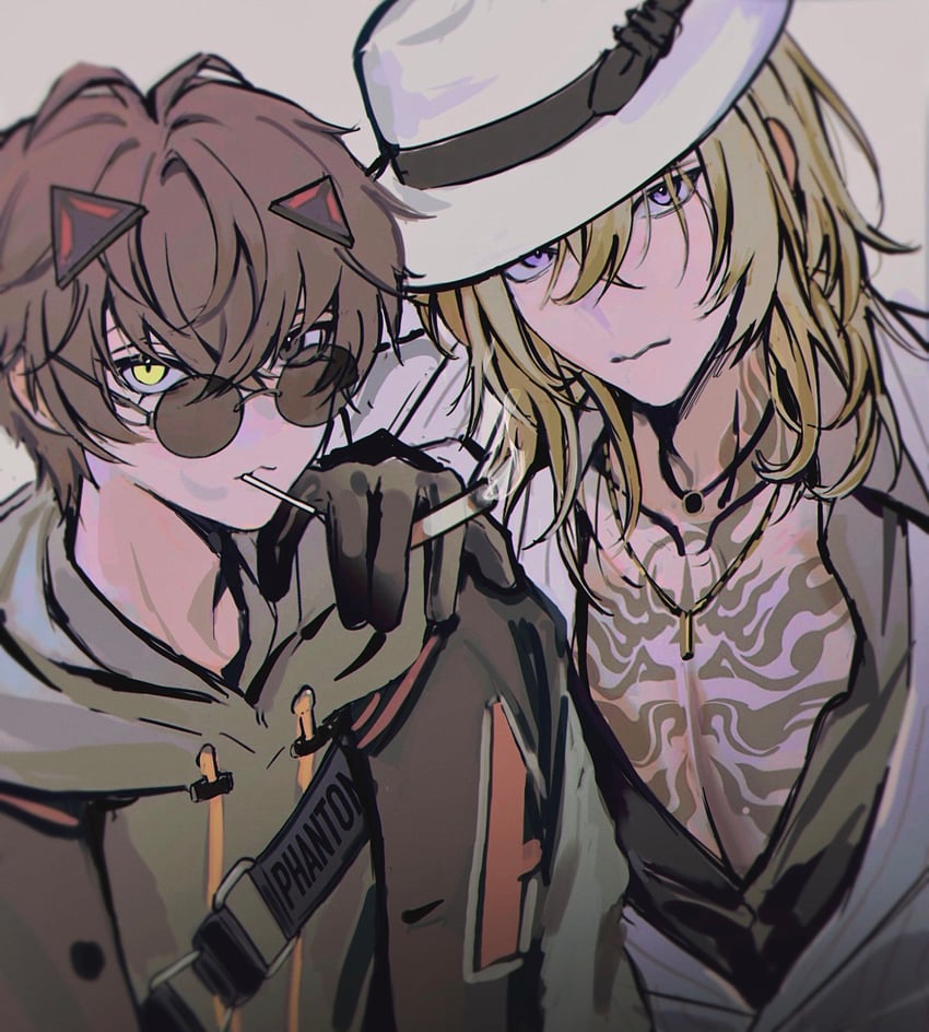 luca kaneshiro and alban knox (nijisanji and 1 more) drawn by pearl_(pe4rrrrrl)