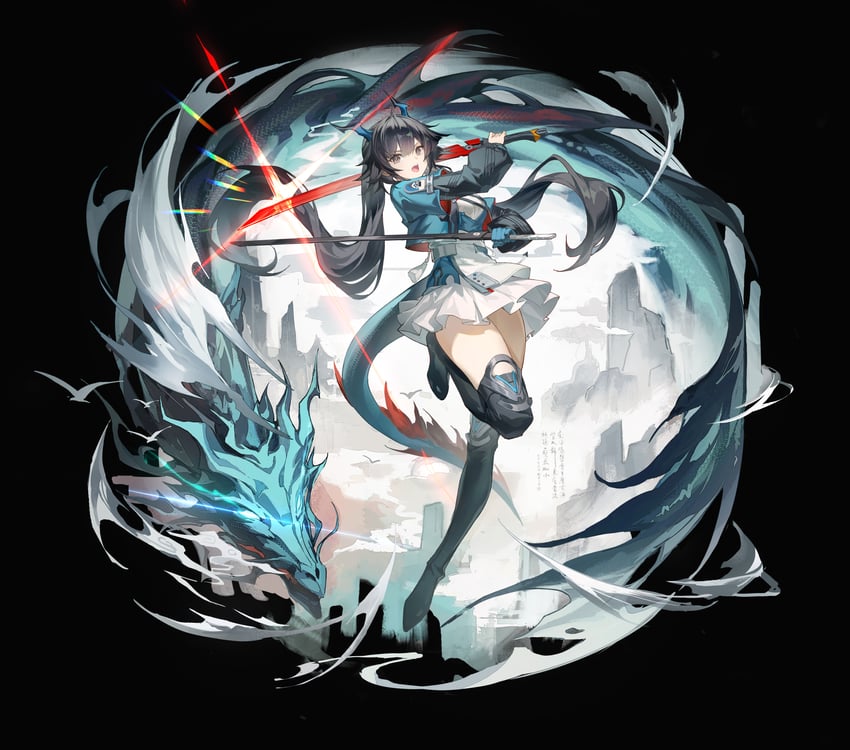 chen qianyu (arknights and 1 more) drawn by madao