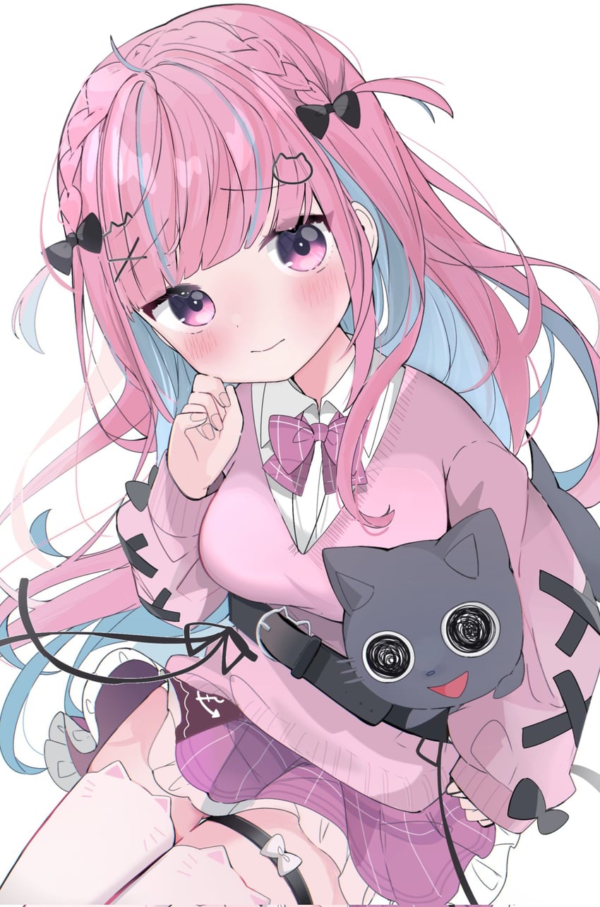 minato aqua and neko (hololive) drawn by nocchi_(r_ws2l)