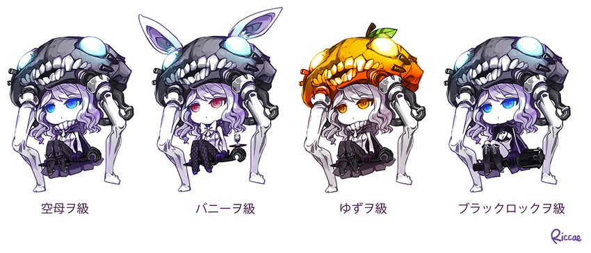 wo-class aircraft carrier and black rock shooter (kantai collection and 1 more) drawn by riccae