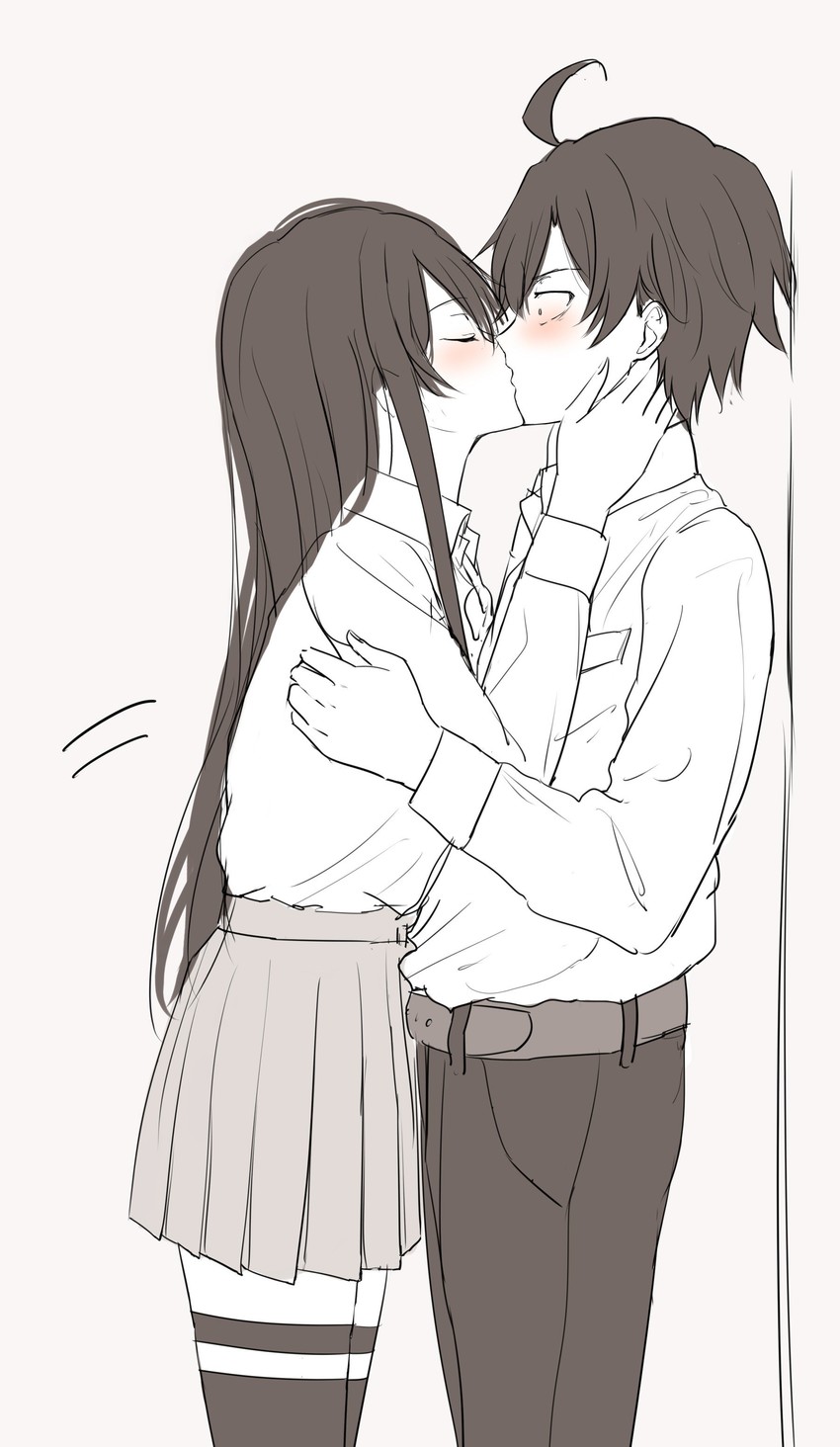 yukinoshita yukino and hikigaya hachiman (yahari ore no seishun lovecome wa machigatteiru.) drawn by ponpon_(ponpon62126)