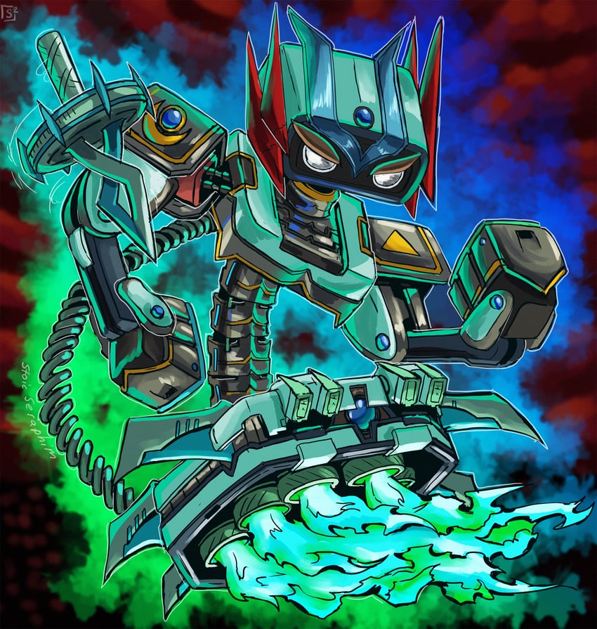 fierce deity and family computer robot (the legend of zelda and 3 more) drawn by stoic_seraphim