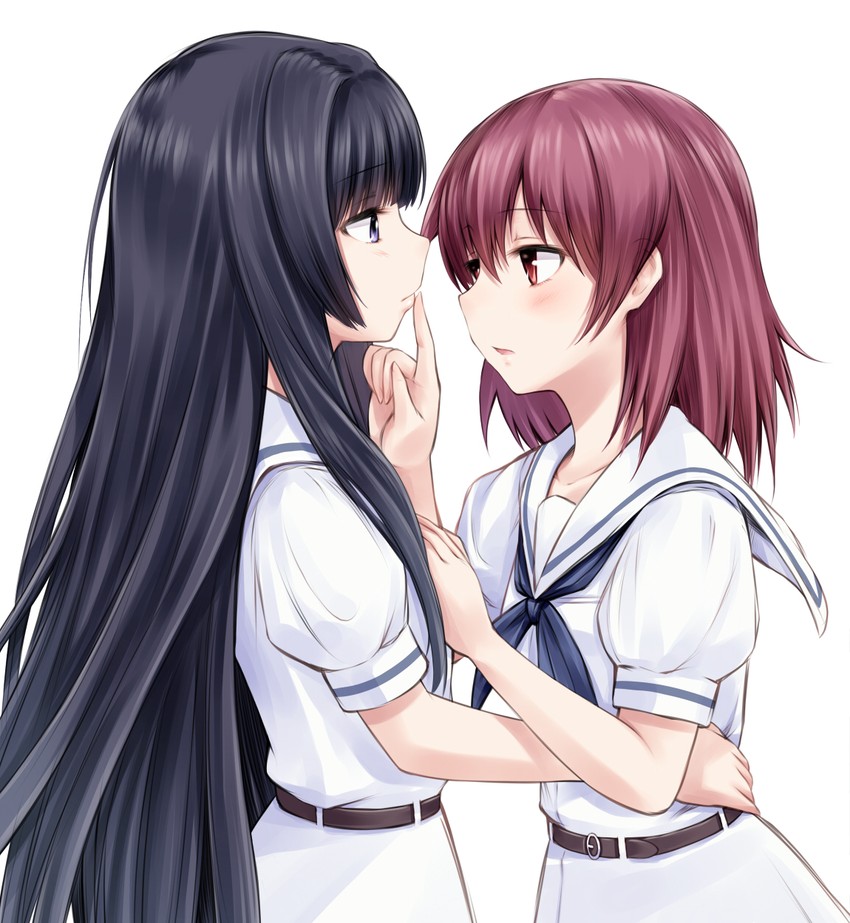 miyanaga teru and hirose sumire (saki) drawn by suzushiro_yukari