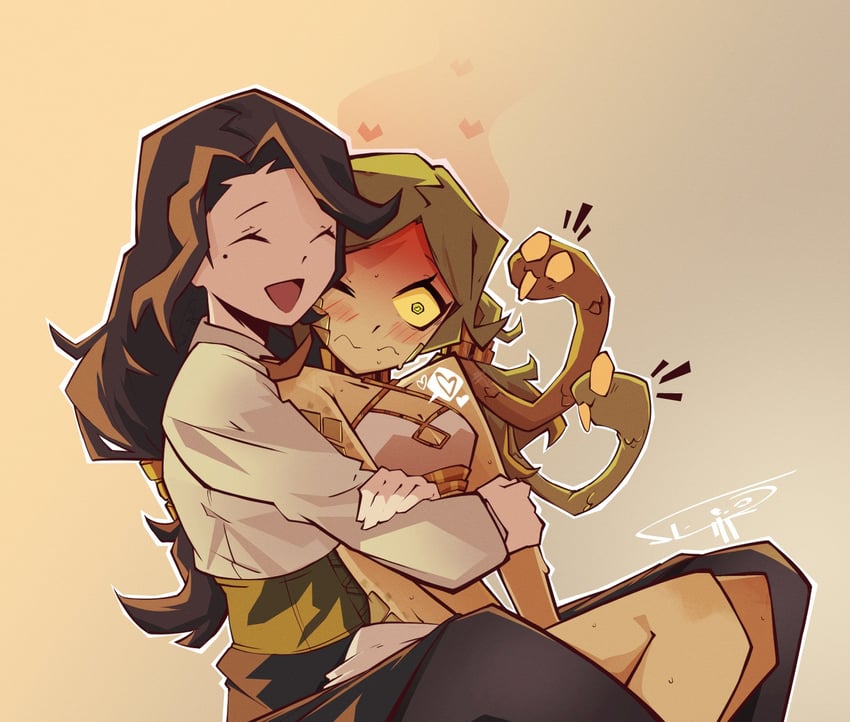 zahra and cassia (original) drawn by slim_(sl1m_skull)