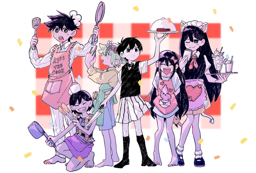 omori, basil, aubrey, mari, kel, and 2 more (omori) drawn by shakomori_w