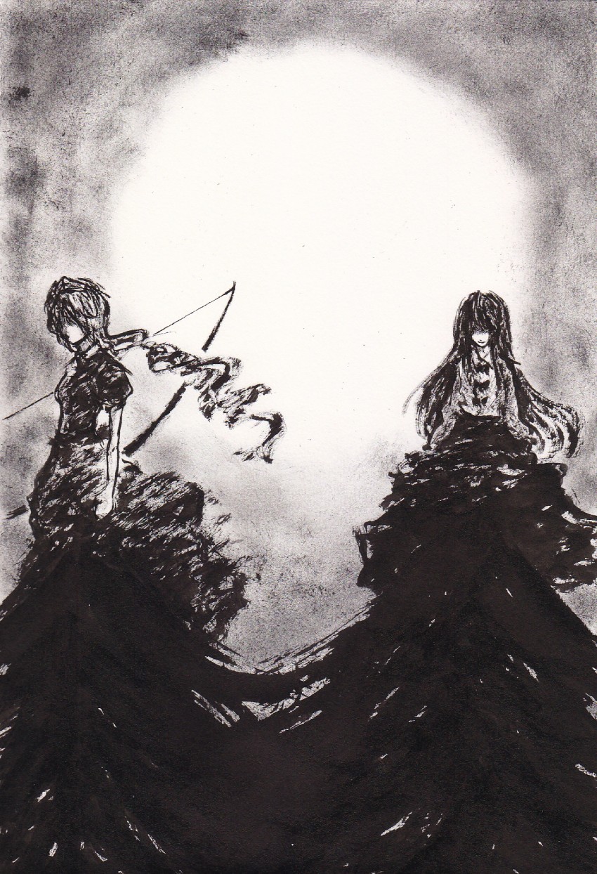 houraisan kaguya and yagokoro eirin (touhou) drawn by let_(starlet_5mt)