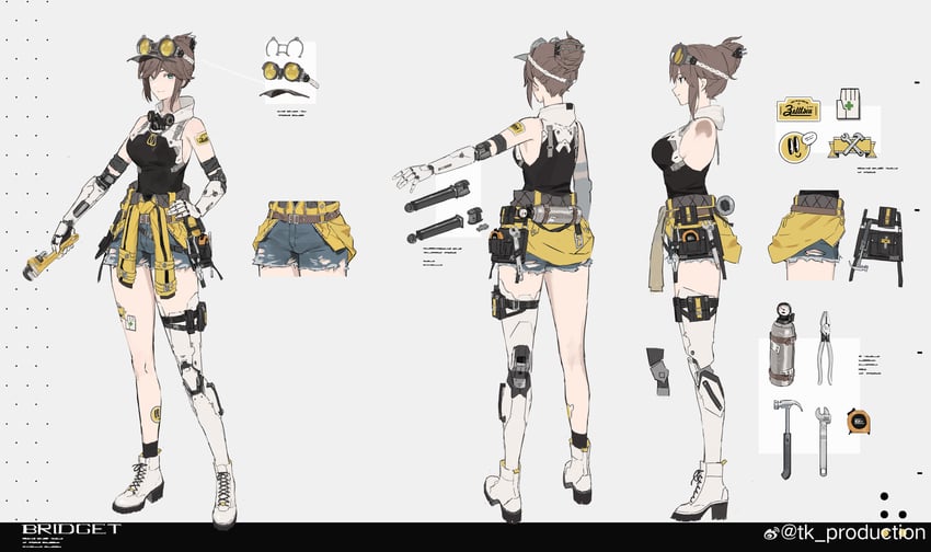 bridget and bridget: ardeo (punishing: gray raven) drawn by tk_production