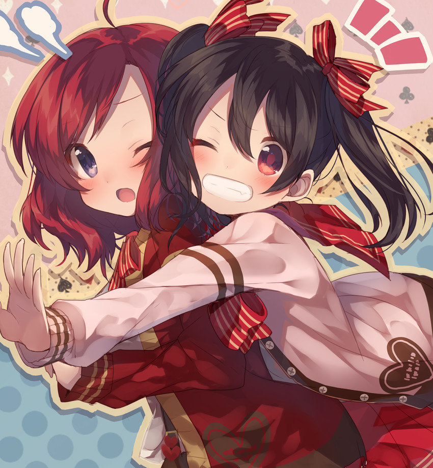 nishikino maki and yazawa nico (love live! and 1 more) drawn by usamata